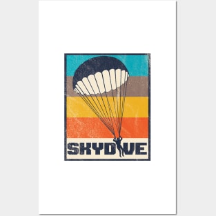 skydive retro Posters and Art